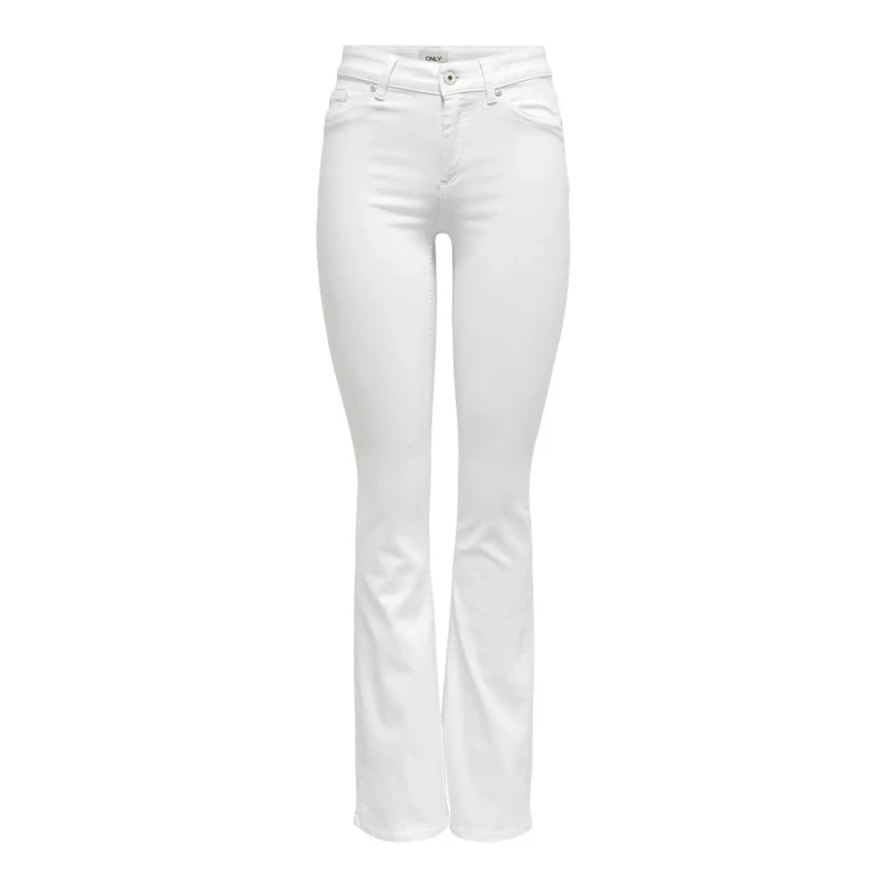 Image of Only Blush Mid Waist Flaired Fit Jeans Womens - White White 14