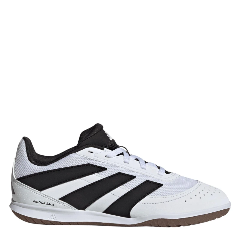 Image of adidas Predator Club Junior Indoor Court Football Boots White/Blk/Lemon male 3 (35.5)