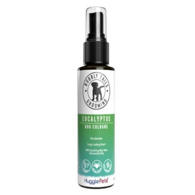 Image of HugglePets Bubbly Tails Eucalyptus Deodorising Cologne Spray for Dogs 250ml Clear