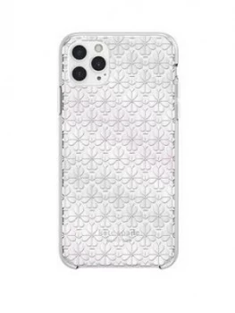 Image of Kate Spade New York New York Protective Hardshell Case For iPhone 11 Pro Max - Spade Flower Pearl Foil/Crystal Gems