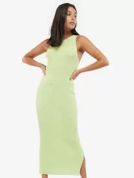 Image of Barbour International Silvestro Knitted Sleeveless Maxi Dress - Green, Size 18, Women