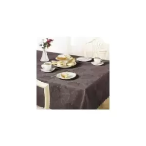 Image of Table Cloth Damask Rose 70 x 108" Chocolate
