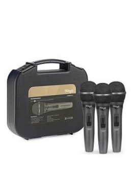 Image of Stagg Set Of 3 Stagg Live Stage Dynamic Microphones