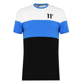 Image of 11 Degrees 11 Cut Neck Sew T-Shirt - Skydivr/Blk/Wh