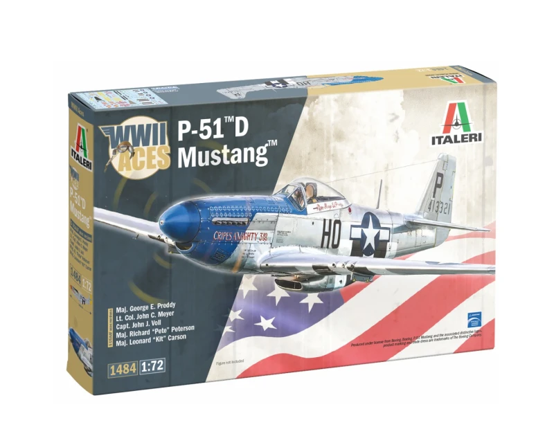 Image of Italeri 1/72 Scale P-51D Mustang Aces Model Kit