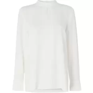 Image of Boss Biducla high neck blouse - White