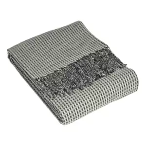 Image of Rowan Waffle Throw Charcoal