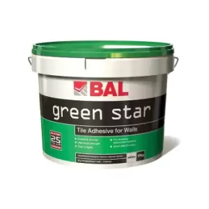 Image of BAL Green Star Tile Adhesive for Walls - White 15kg
