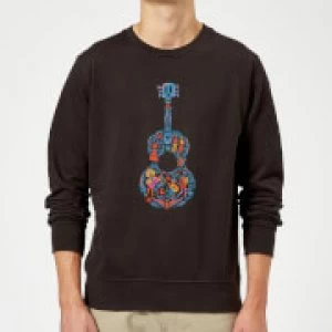 Image of Coco Guitar Pattern Sweatshirt - Black