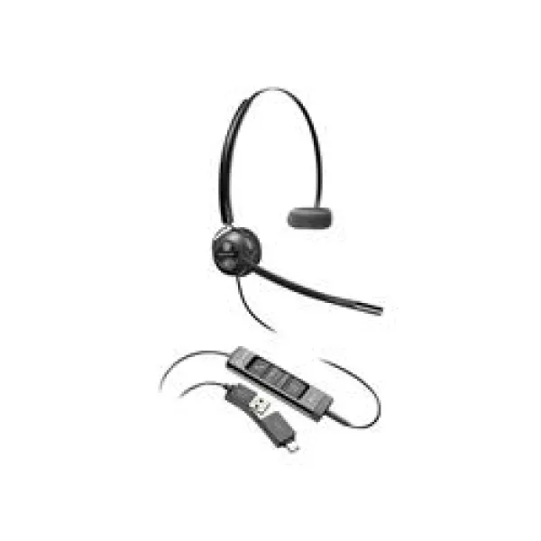 Image of Poly EncorePro 545 Headset, On-Ear, Wired, USB-C, USB-A