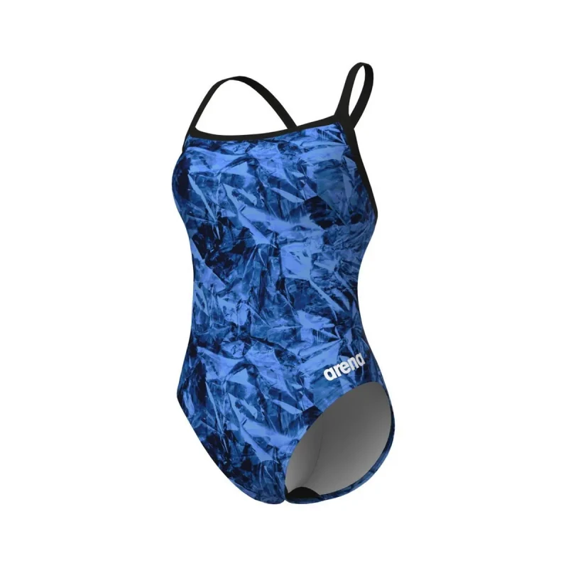 Image of Womens 1 Piece swimsuit Arena Team Crackle Challenge Noir Female 44