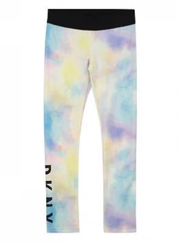 Image of DKNY Girls Pastel Fade Leggings - Pastel, Pastel Multi, Size Age: 14 Years, Women