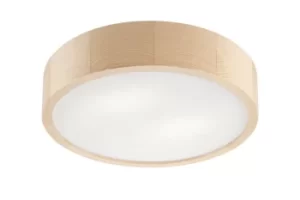 Image of Round Cylindrical Ceiling Light Pine, 2x E27