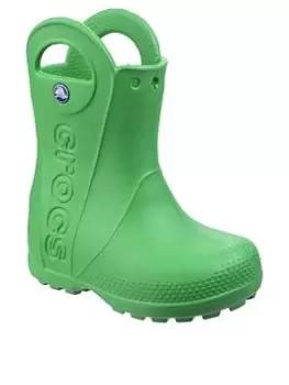 Image of Crocs Handle It Wellington Boots - Green, Size 7 Younger