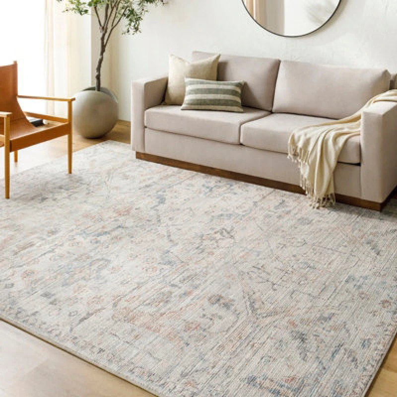 Image of Becki Owens X Livabliss Vintage Oriental Boho Cream Marlene Area Rug 117 X 170 Cm - Easy Care, Ideal For Living Room & Bedroom