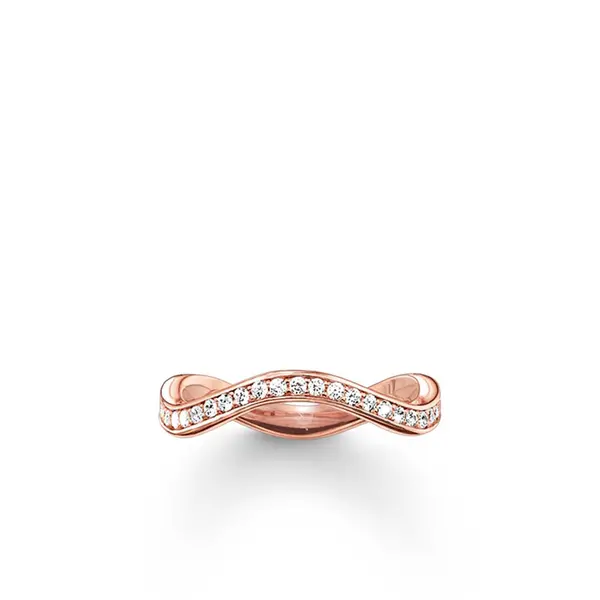 Image of Thomas Sabo TR2010-416-14-56 Ring size 56 Rose Gold PLATE C/ Jewellery