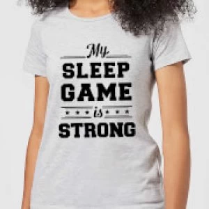 Image of My Sleep Game is Strong Womens T-Shirt - Grey - 3XL