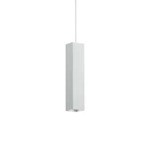 Image of Sky 1 Light Slim Ceiling Pendant White, GU10