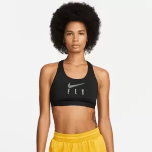 Image of Nike Dri-fit Swoosh Fly Bra, Black