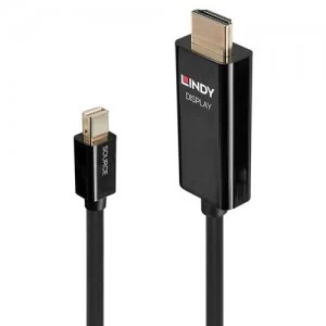Image of Lindy 40912 video cable adapter 2m Mini DisplayPort HDMI Type A (Standard) Black
