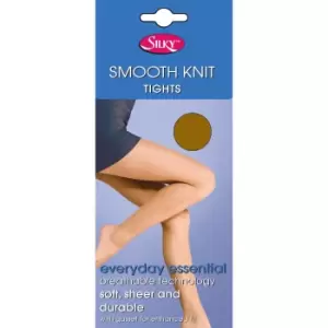 Image of Silky Womens/Ladies Smooth Knit Tights (1 Pairs) (Medium (36a-42a)) (Barely Black)