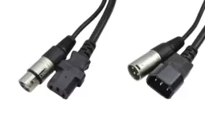Image of IEC - XLR Combined Cable 3M