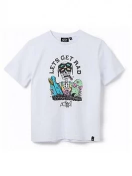 Image of Animal Boys Get Rad Graphic Short Sleeve T-Shirt - White