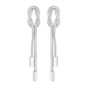 Image of Simply Silver Sterling Silver 925 Silver Mesh Knot Drop Earring