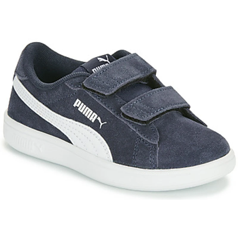 Image of Puma Kids Smash 3.0 Trainers in Suede navy blue/white Baby 29 (11);30 (11.5);31 (12.5 to 13);32 (13.5);33 (1);34 (2);35 (2.5 to 3)