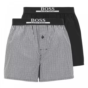 Image of Hugo Boss 2 Pack Woven Boxers Black Size L Men