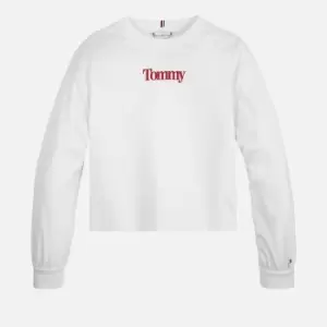Image of Tommy Hilfiger Girls Timeless Tommy T-Shirt - Ancient White - 12 Years