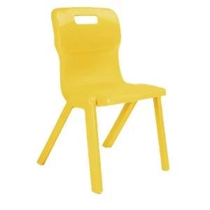 Image of Titan One Piece Chair 460mm Yellow KF72178