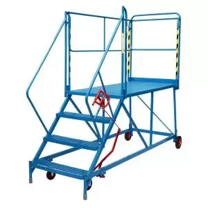 Image of Fort Service Platform 4 Tread Easy slope 48 angle Mesh Blue MSP9304
