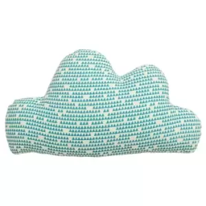 Image of Little Furn. Printed Cloud Pre-filled Cushion Cotton Blue