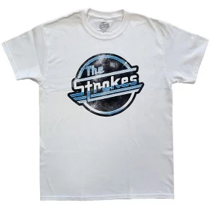 Image of The Strokes - Distressed OG Magna Unisex Medium T-Shirt - White