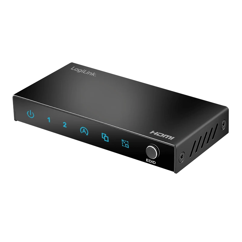 Image of LogiLink HDMI splitter. 1x2-Port. 4K/60 Hz. HDCP. EDID. HDR. CEC. down