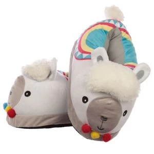 Image of Llama Unisex One Size Pair of Plush Slippers