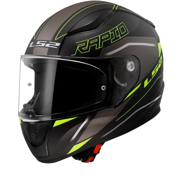 Image of LS2 FF353 Rapid II Rokku M.Black H-V Yellow 06 Full Face Helmet Size 3XL
