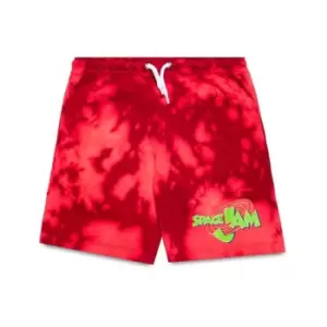 Image of Hype Space Jam Retro Burgundy Tie Dye Shorts Adult - Red