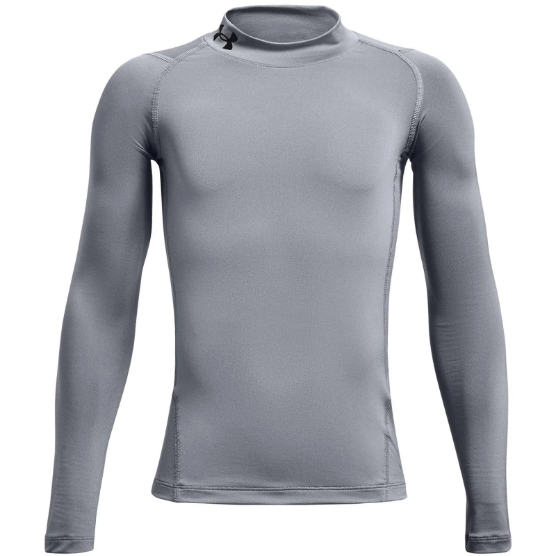 Image of Under Armour Armour HeatGear Mock Long Sleeve Boys - Grey Grey 5 - 6 Years