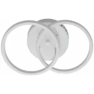 Image of Helam Bari Integrated LED Semi Flush Light White 31.5cm