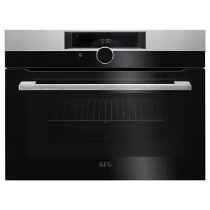 Image of AEG KMK968000M Built In Compact Electric Single Oven - Stainless Steel