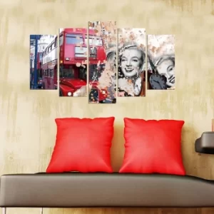 Image of 5PMX-028 Multicolor Decorative MDF Painting (5 Pieces)