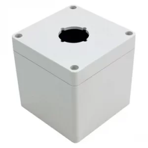 Image of Hammond 1554PB1A 30.5mm Pushbutton Enclosure 90x90x90mm Polycarbon...
