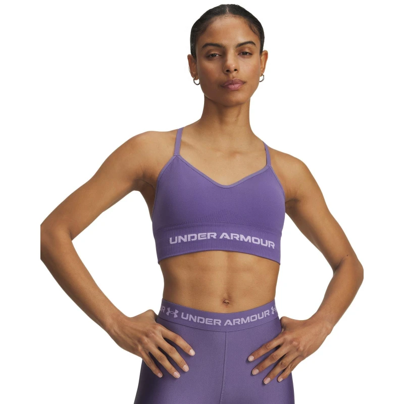 Image of Under Armour Womens Vanish Seamless Low Impact Sports Bra Purple female 8 (XS)