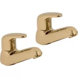 Image of Methven Adore Taps Bath Pillar (2 Pack) in Gold