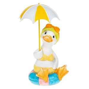 Image of Lido Duck Sitting Yellow Brolly Ornament