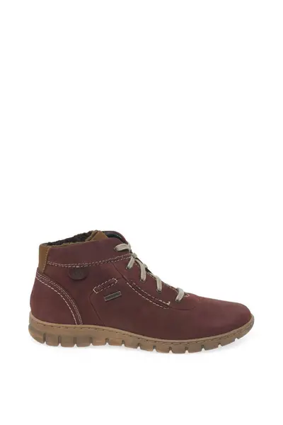 Image of Josef Seibel 'Steffi 53' Casual Lace Up Ankle Boots Maroon
