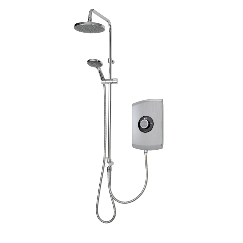 Image of Triton Showers Triton Amore DuElec 9.5kW Brushed Steel Shower Chrome 42 x 2.06 x 100.7cm GEAMDU96