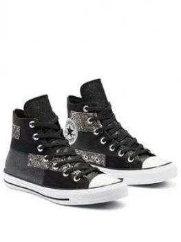Image of Converse Chuck Taylor All Star Glitter Hi-Tops - Black